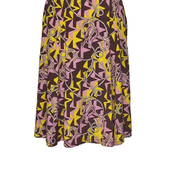 M by MISSONI Horseshoe Print Knit Sleeveless Designer Dress Equestrian Luxe S - Picture 5 of 15